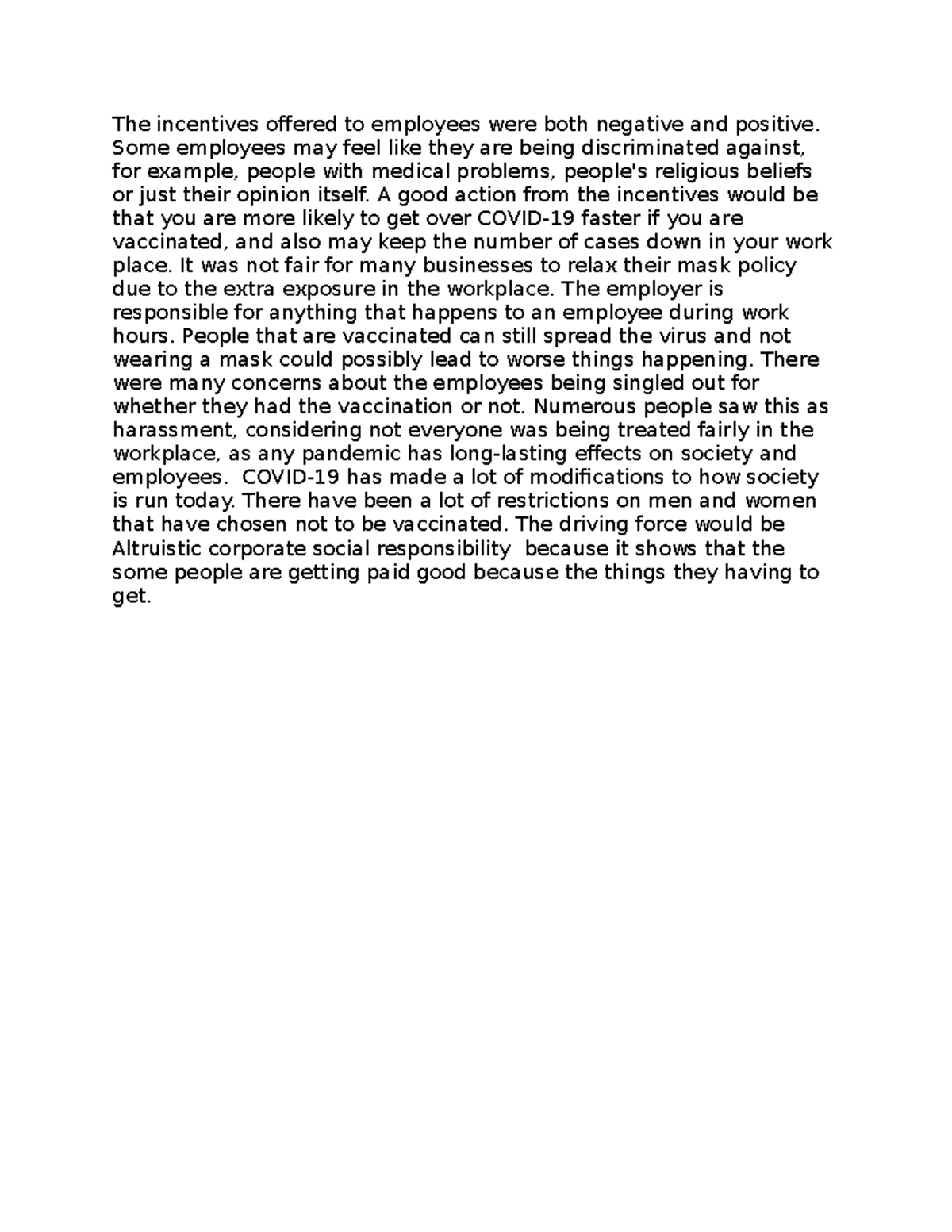 Document 3 - post - The incentives offered to employees were both ...