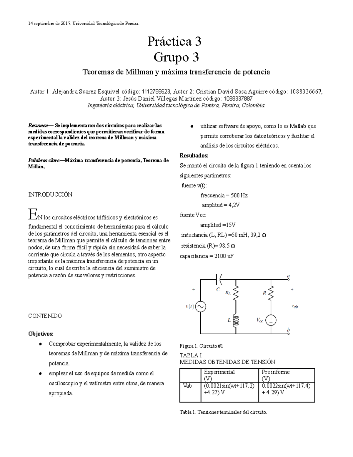 Grupo 3 Practica 3 - Nota: 4 - 14 septiembre de 2017. Universidad ...