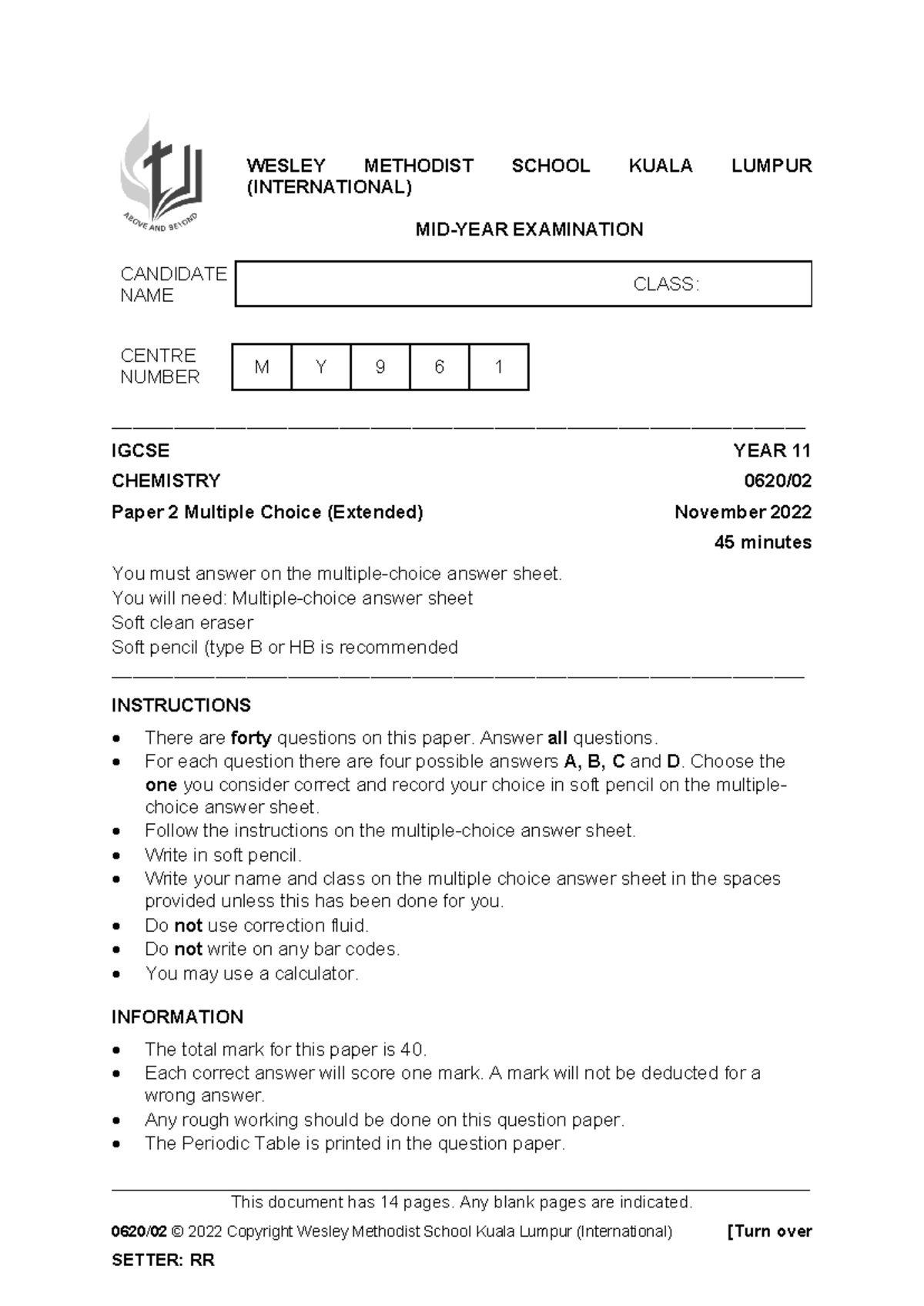 2022 P2 Yr11 MID YEAR - Tutorial - - Studocu
