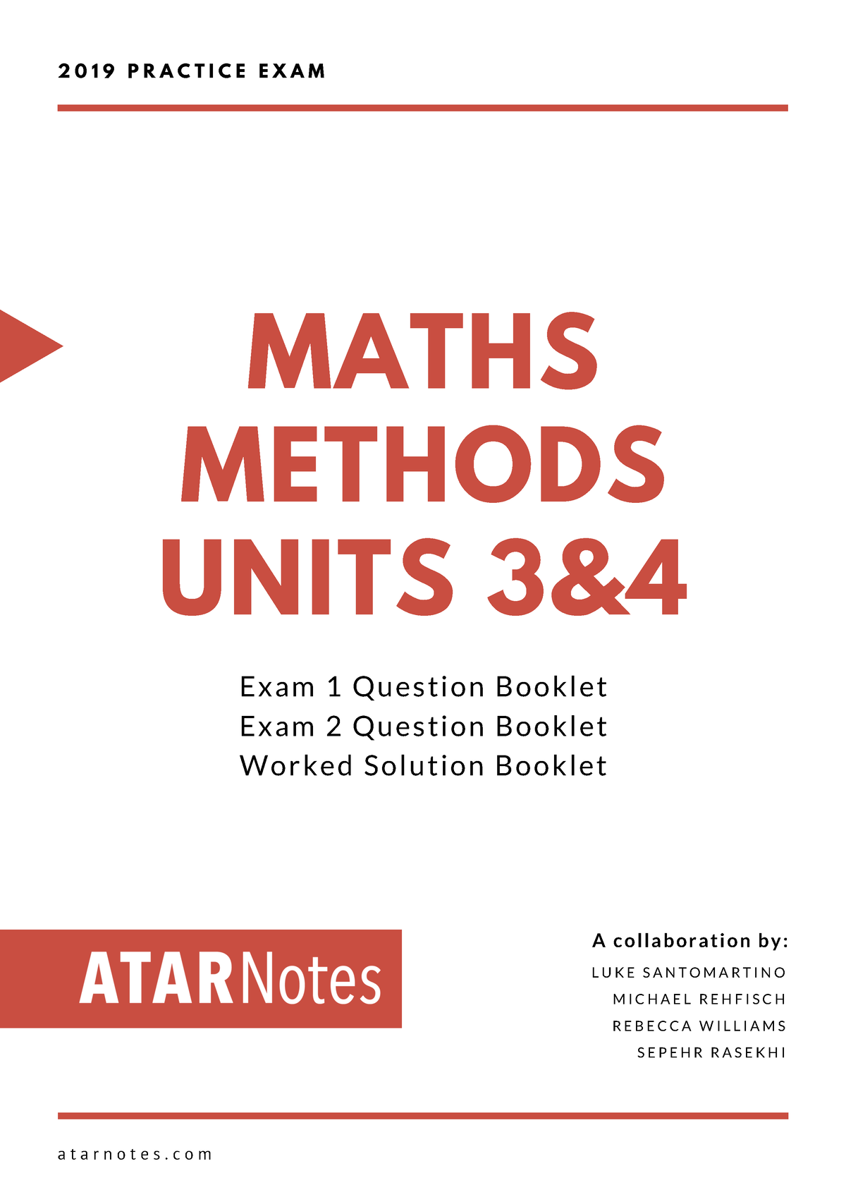 VCE Maths Methods Practice EXAM 2 - ####### 2 0 1 9 P R A C T I C E E X ...