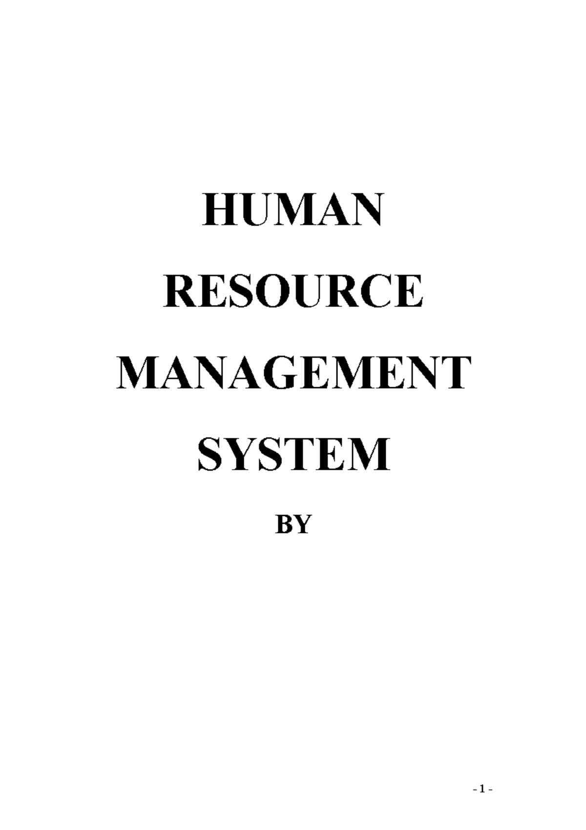 project-report-on-human-resource-management-1-human