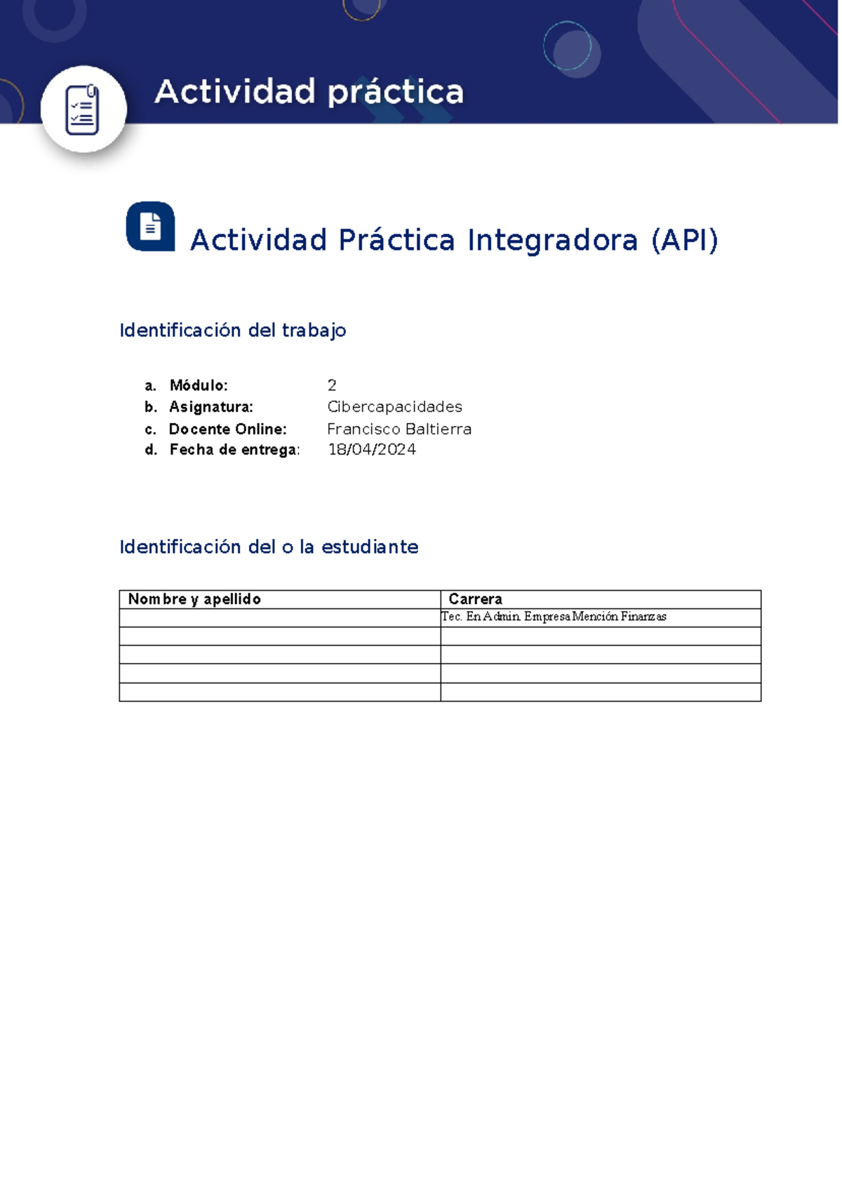 Cibercapacidades API2 - Actividad Práctica Integradora (API ...