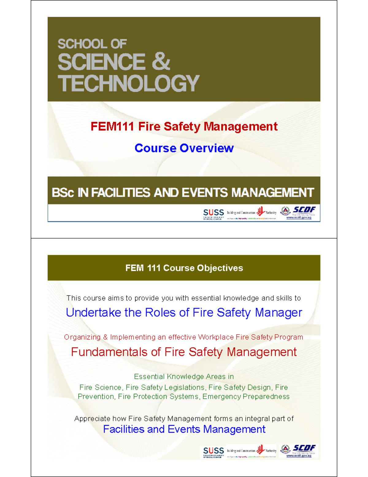 FEM111002020 07 Class Notes FEM111 Fire Safety Management Course