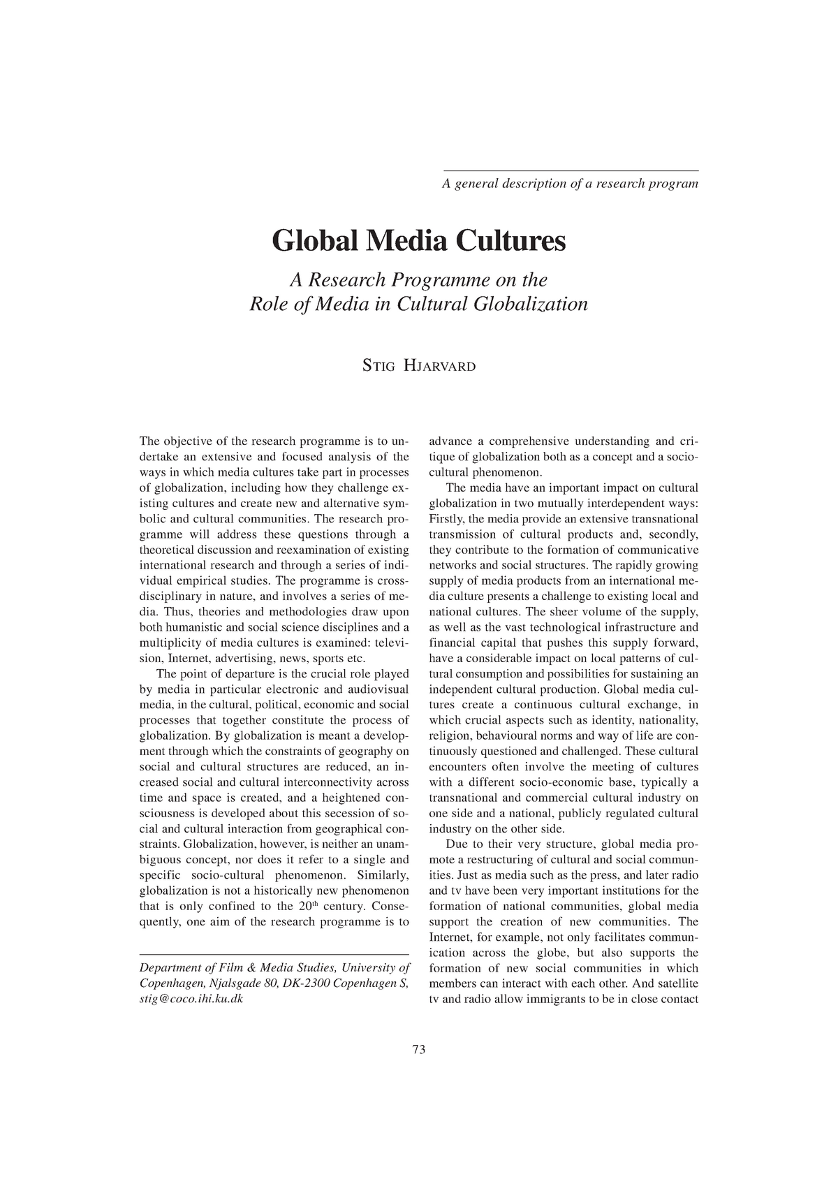 research paper on media culture