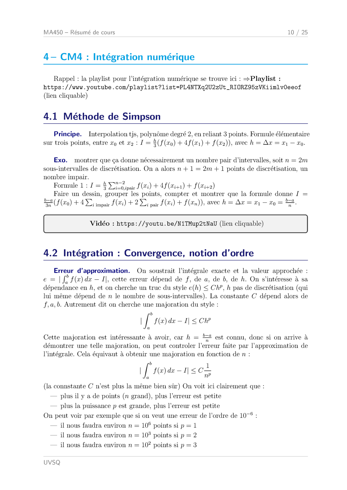 Cm4 Miash Universite Versailles Saint Quentin Mathematiques Uvsq Studocu