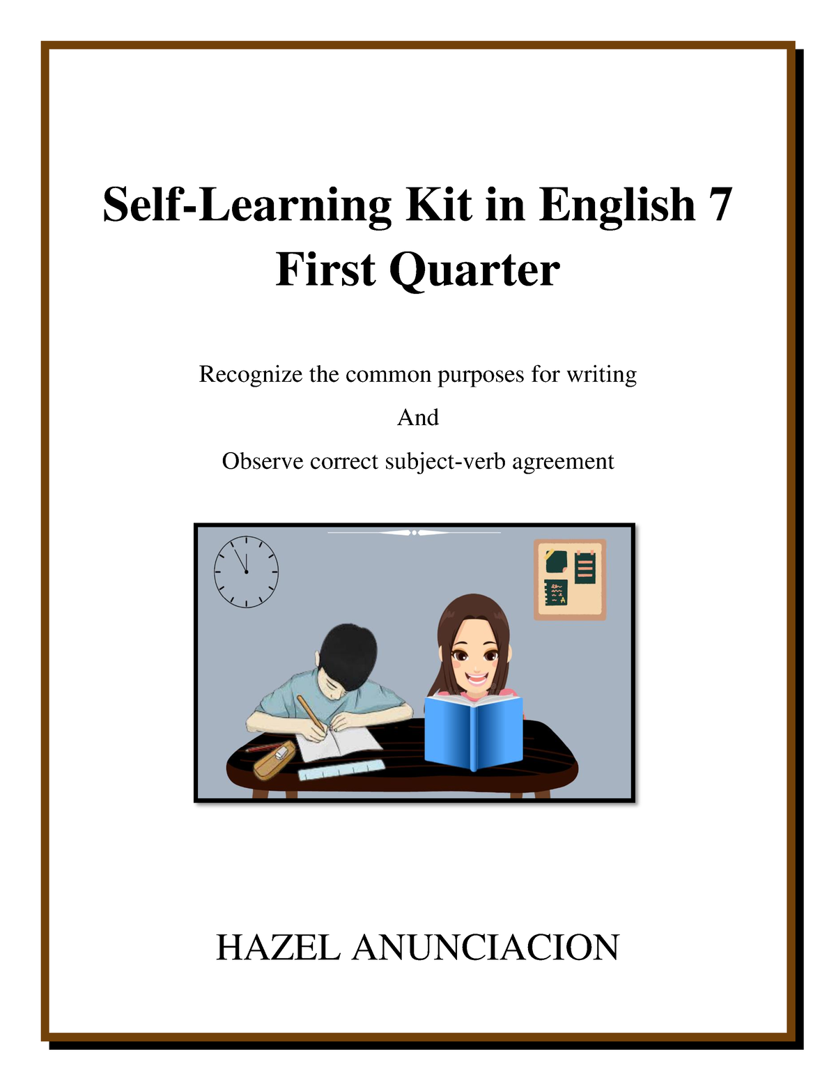Slk Self Learning Kit Self Learning Kit In English 7 First Quarter Recognize The Common 8923