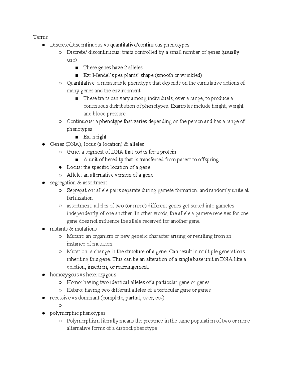 behavior-genetics-study-guide-terms-discrete-discontinuous-vs