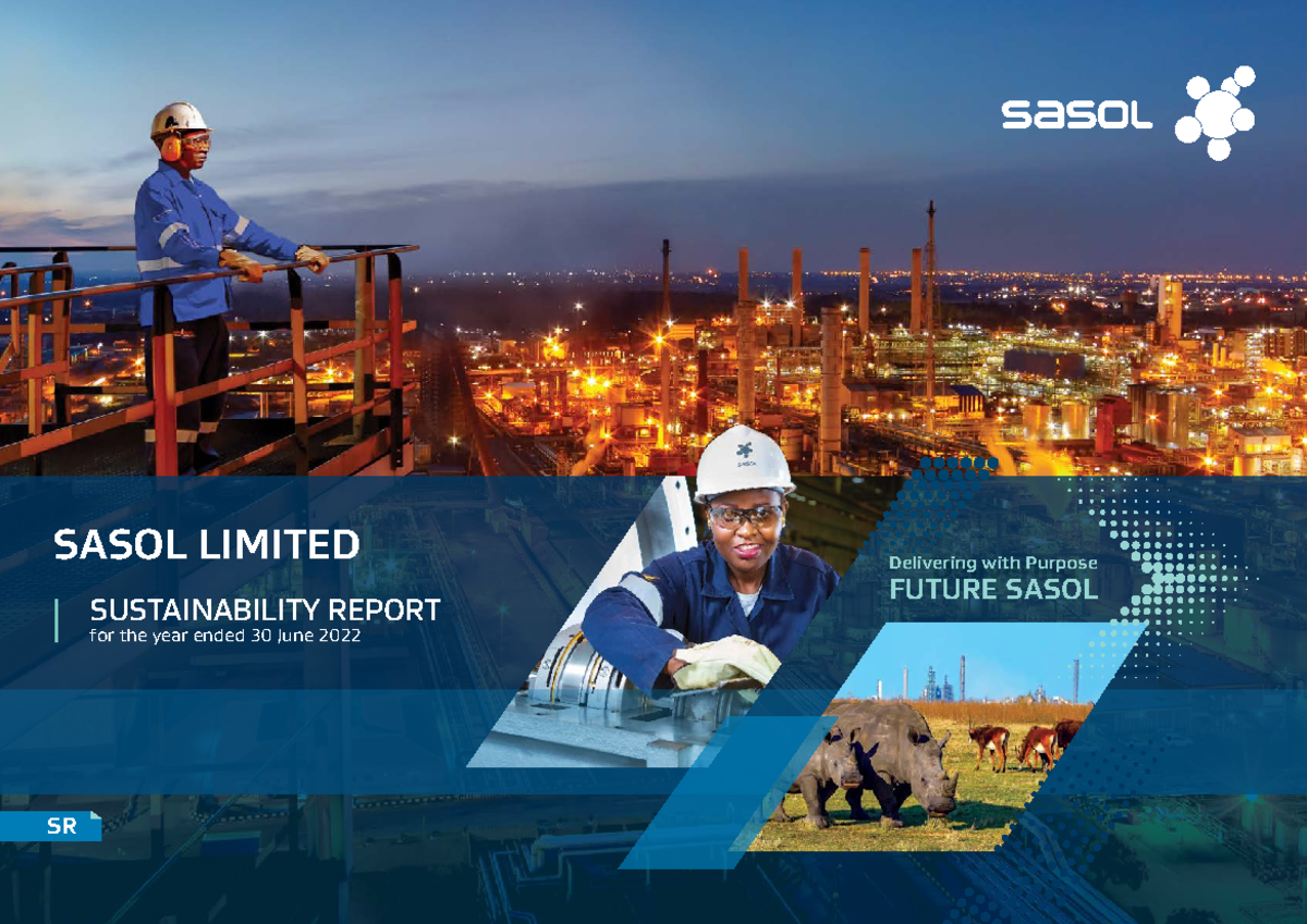 2022 Sasol Sustainability Report - Delivering Delivering with Purpose ...