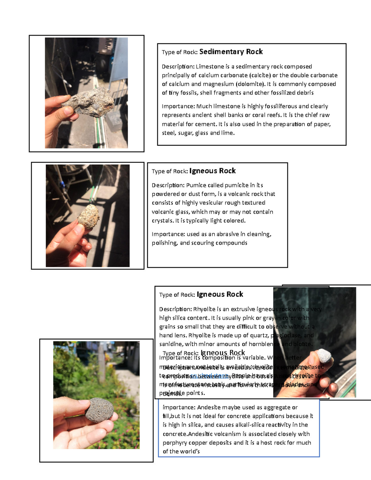 Rocks Els Q1 M4 - Facing New It Era - Type Of Rock: Sedimentary Rock ...