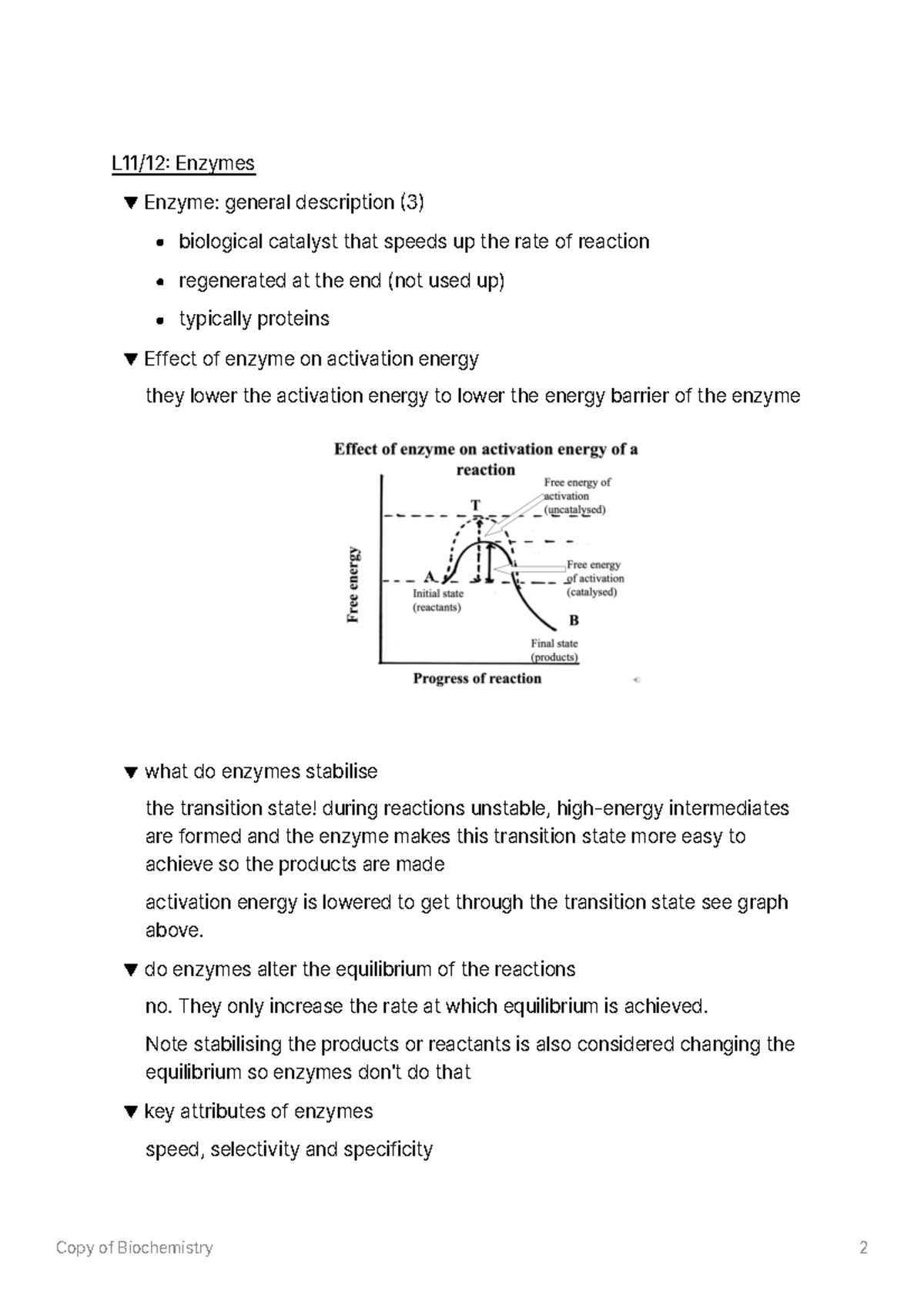 L1112 Enzymes Lecture notes 1112 L11/12յ Enzymes Enzyme general