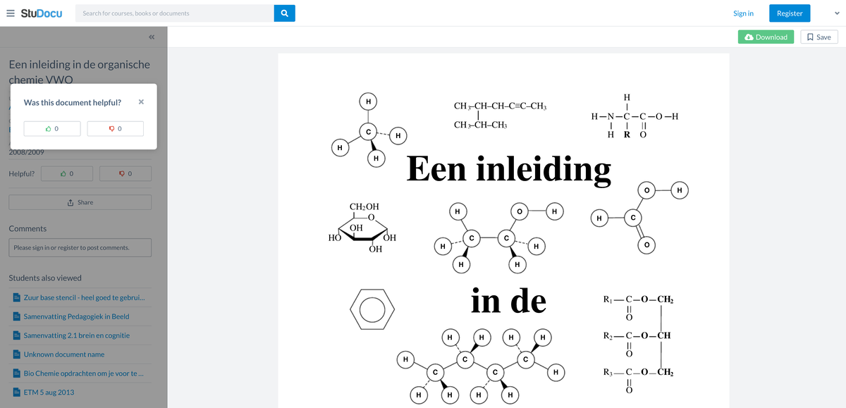 Een inleiding in de organische chemie VWO - Een inleiding in de