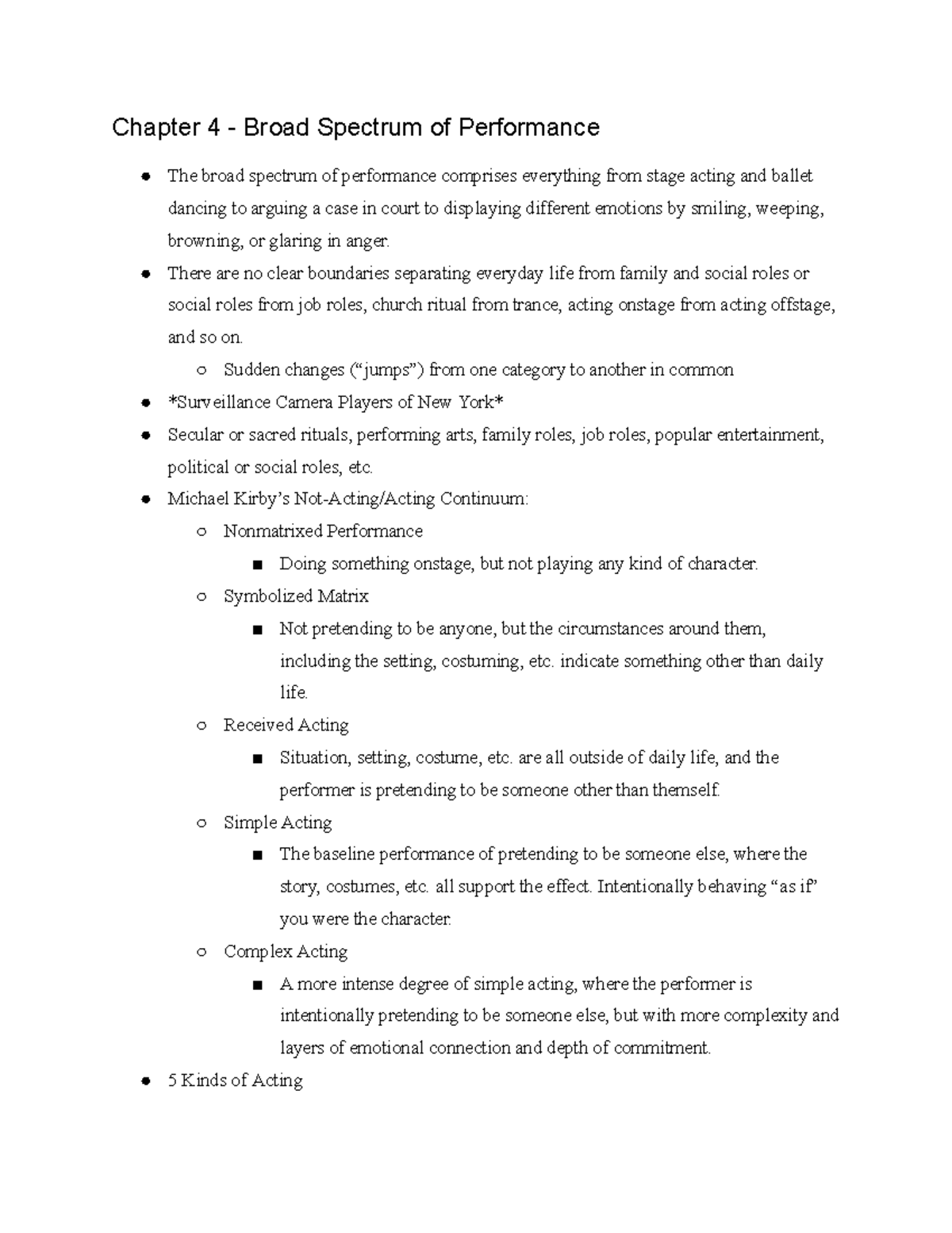 Intro To Performance Studies Chapter 4 Reading Notes - Chapter 4 ...