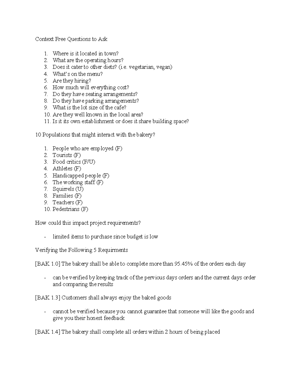 EDD Lab 01 - Lab 1 - Context Free Questions to Ask 1. Where is it ...