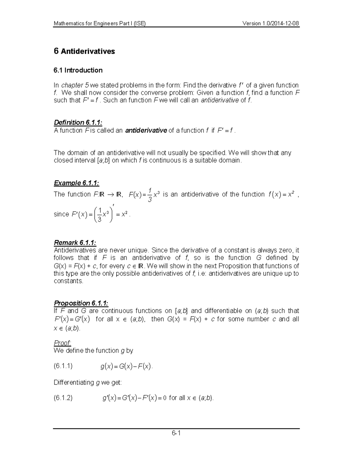 Mathematics For Engineers Part I Chapter 6 Studocu