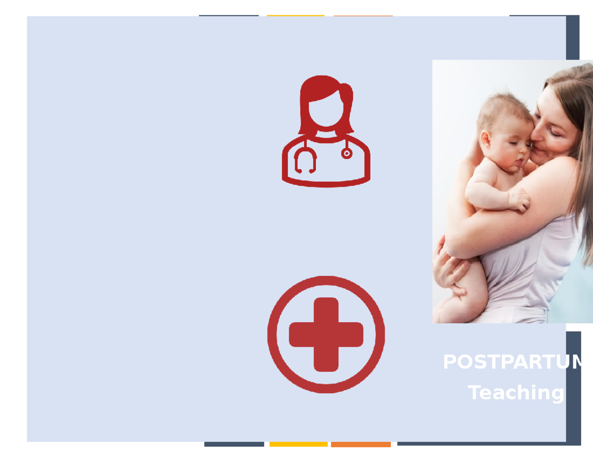 Postpartum Teaching Plan Brochure Cover POSTPARTUM Teaching Turning