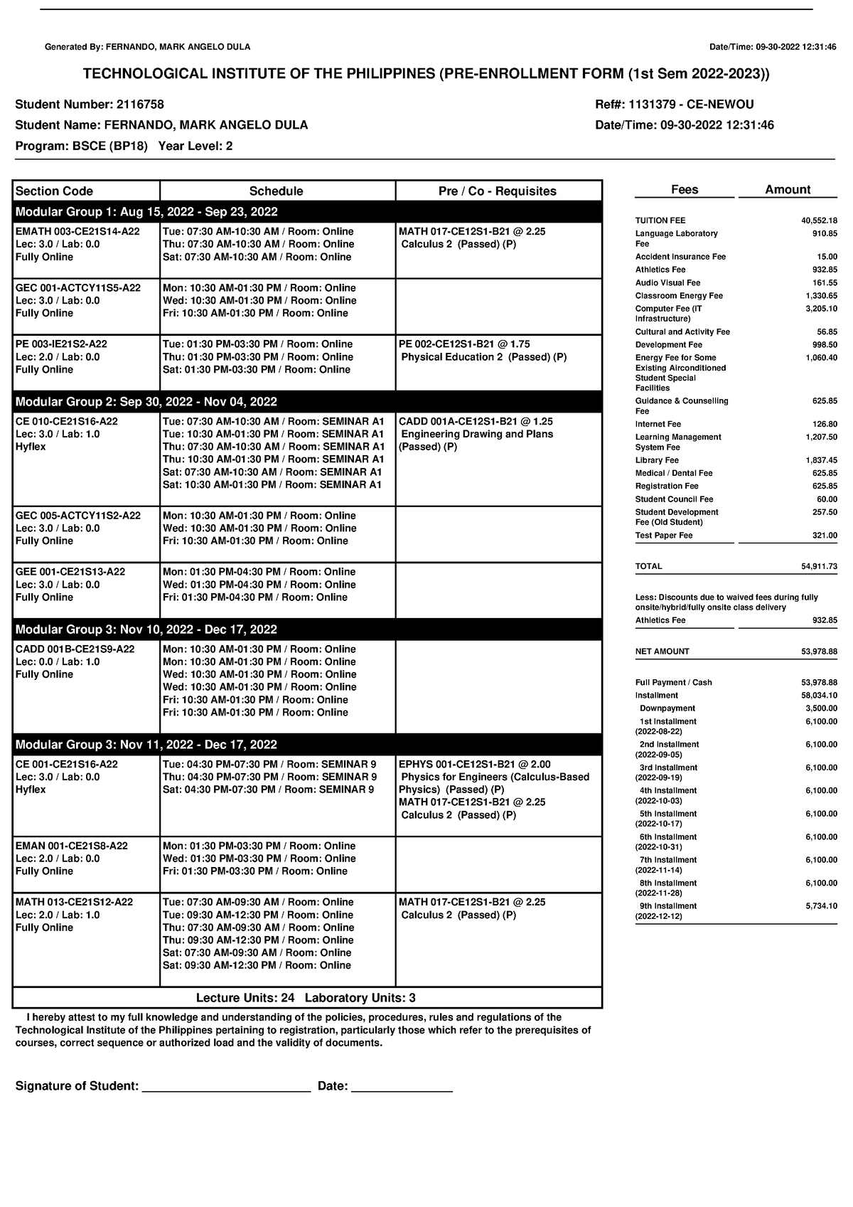 Doc - Goodluck - Generated By: FERNANDO, MARK ANGELO DULA Date/Time: 09 ...