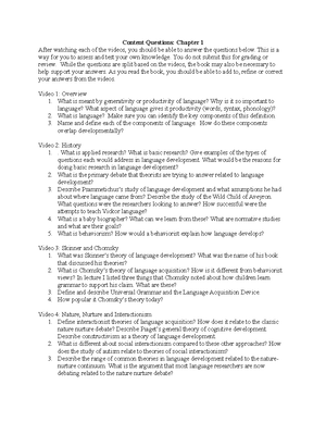 Content Questions Chapter 2 - This is a way for you to assess and test ...