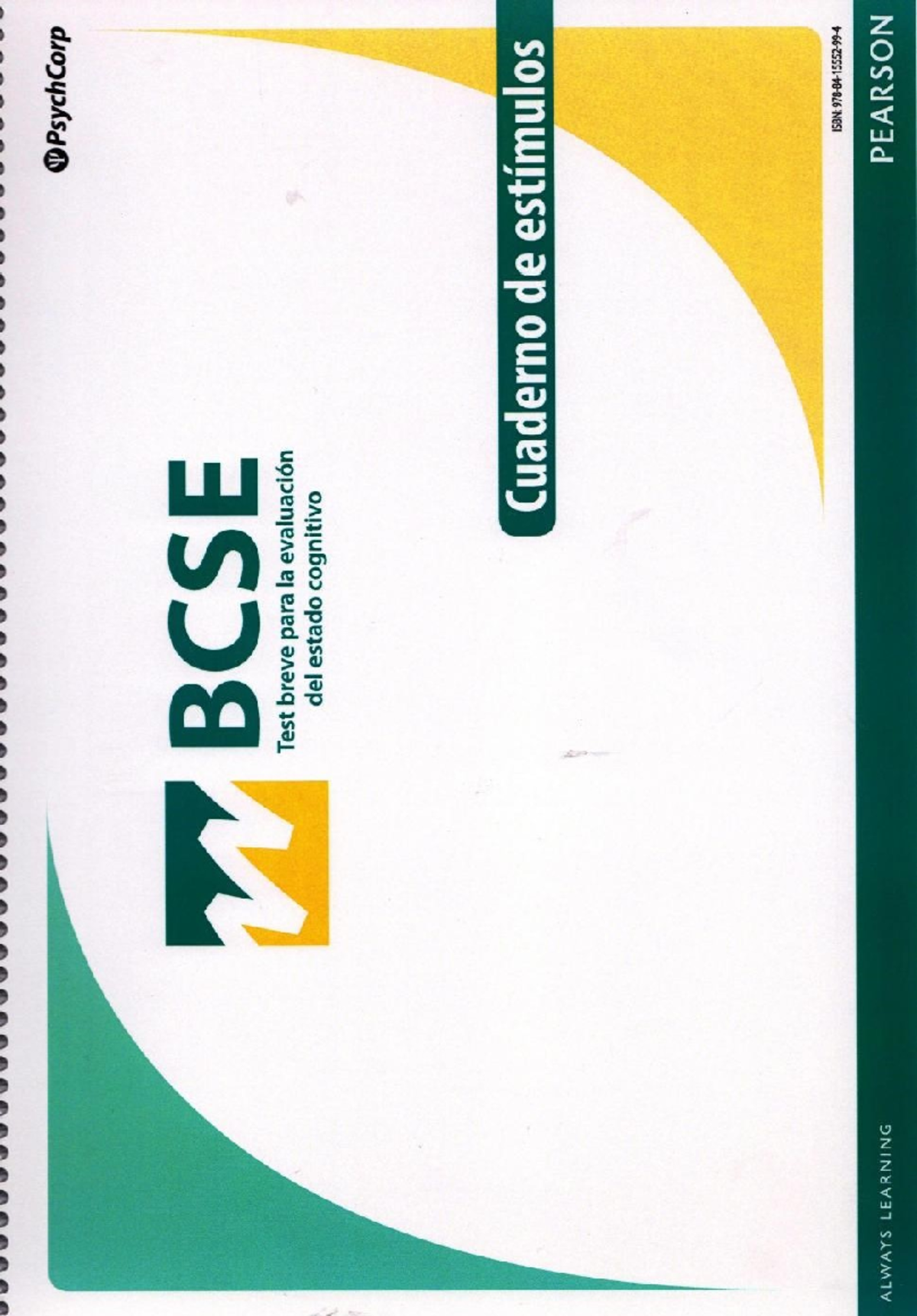 Cuaderno DE Estimulos BCSe - 9eLSwell S 'LP!OE?U!I UOUBO 」eo!ldee•edeu ...