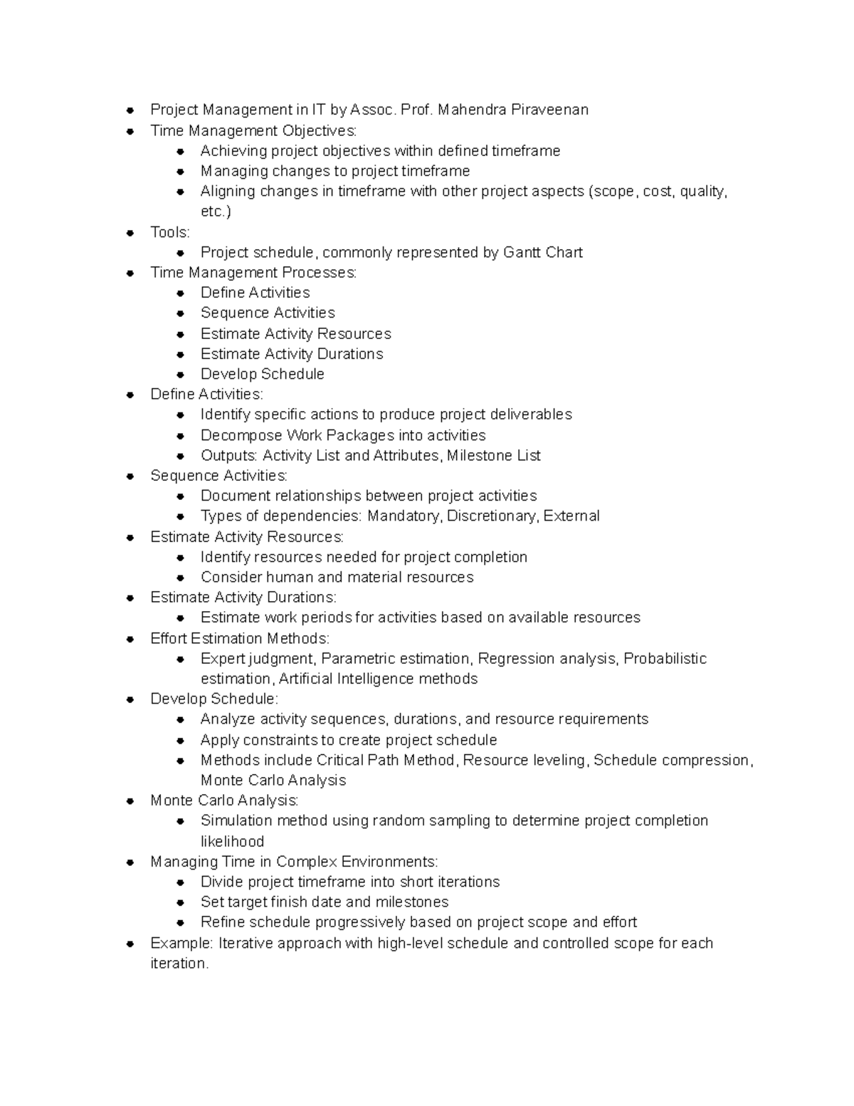 ISYS2110 notes Project Management in IT by Assoc - Project Management ...