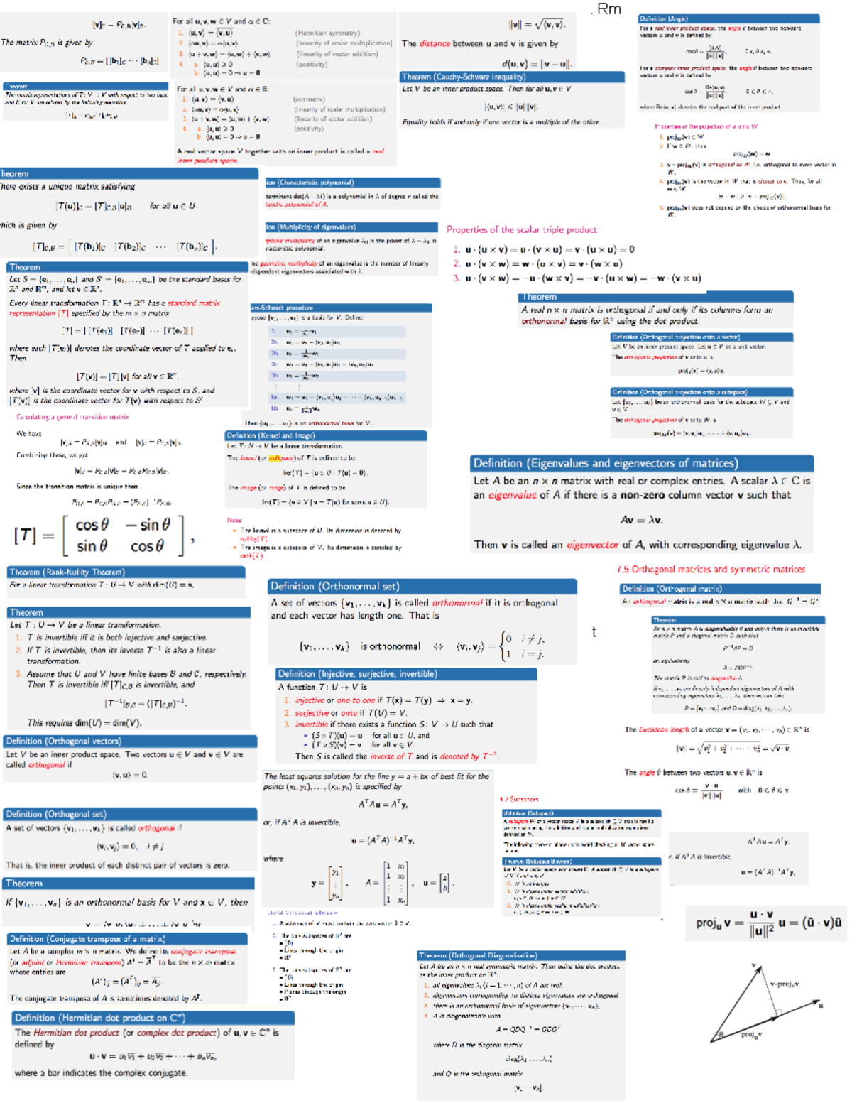 Summary sheet with all the important formulas and theories - MAST10007 ...