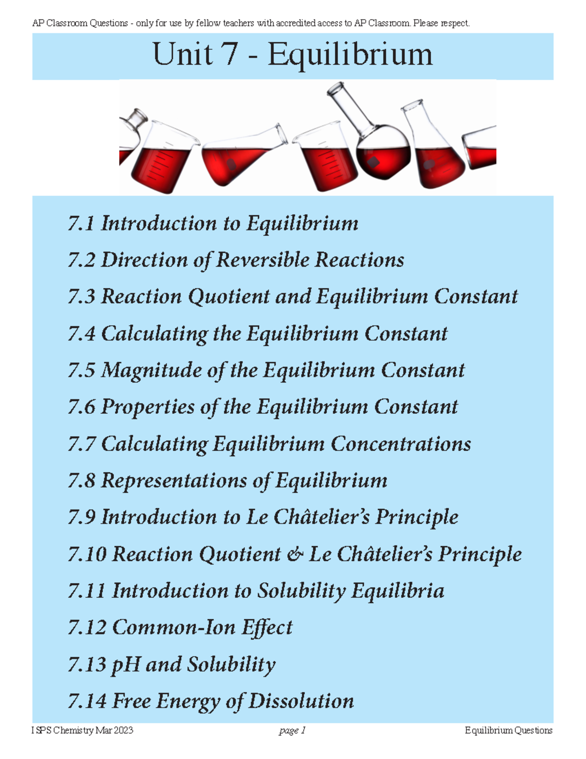 Unit+7+MC+%26+FRQ+Questions+Only - Unit 7 - Equilibrium 7 Introduction ...