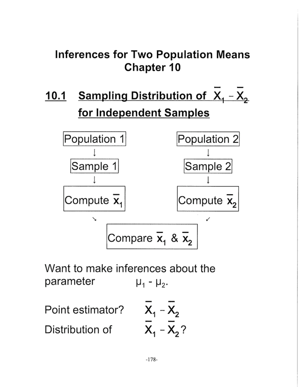 Comparing Two Populations - STA 308 - Studocu