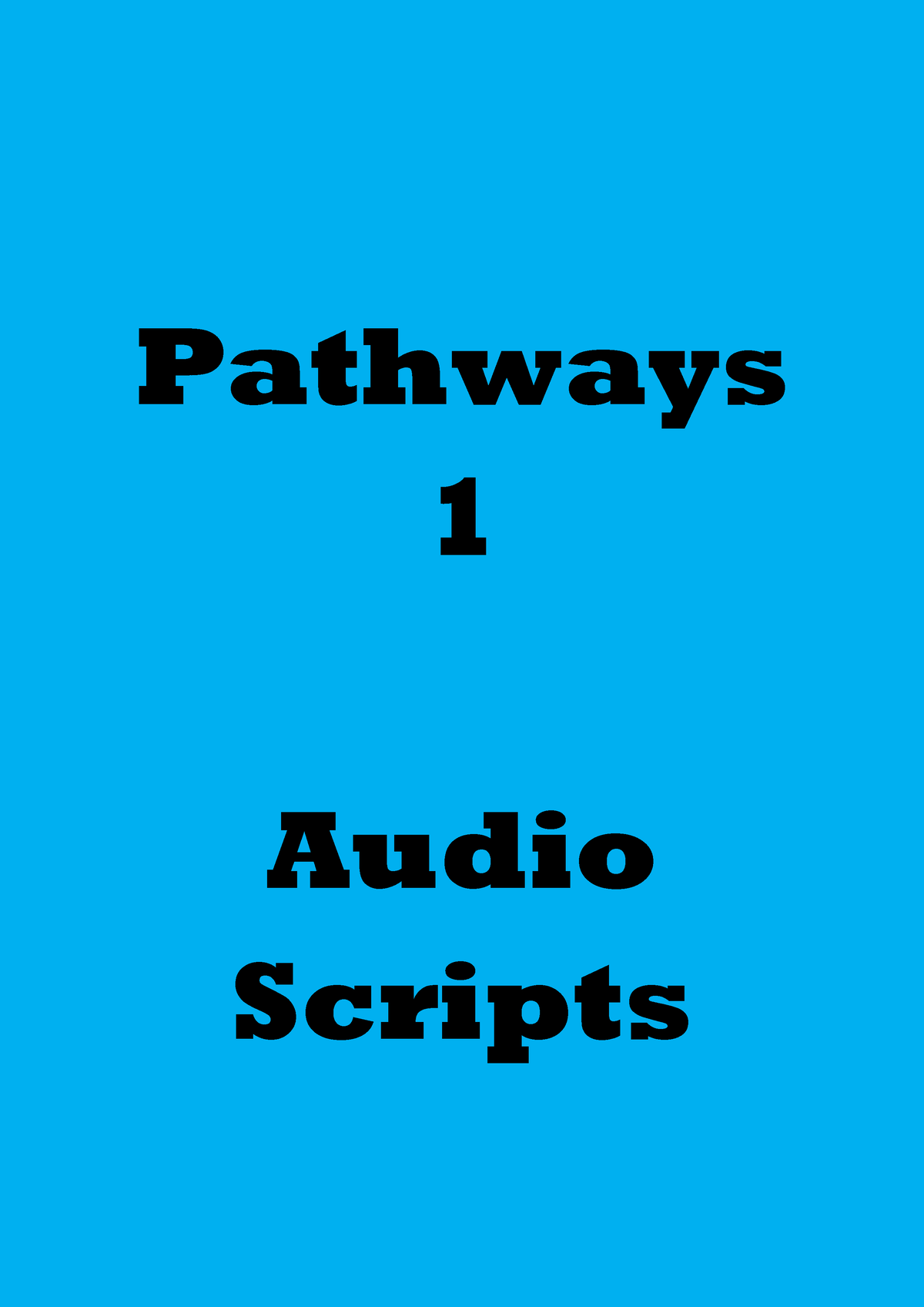 Vdocument - Pathways-1-audio-scripts - Pathways 1 Audio Scripts CD Unit ...