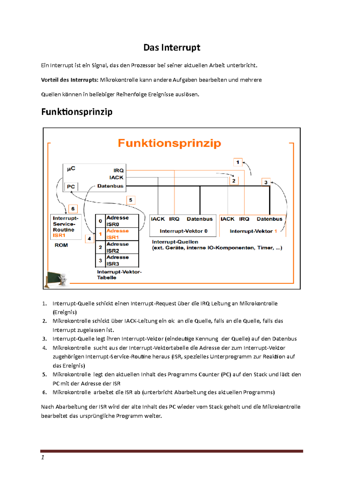 Interrupt - Sommersemester - Das Interrupt Ein Interrupt ist ein Signal ...