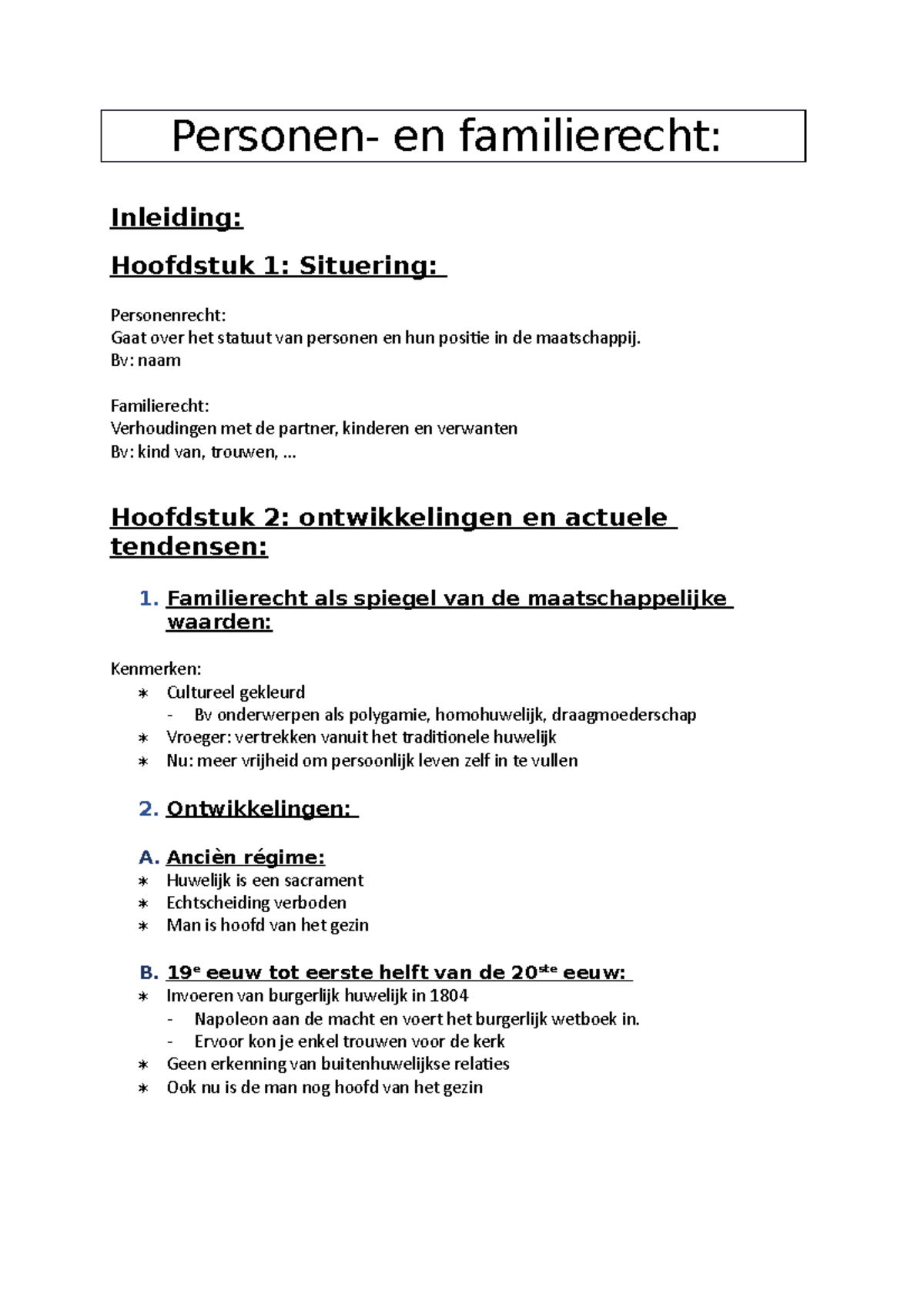 Inleiding - Personen- En Familierecht: Inleiding: Hoofdstuk 1 ...