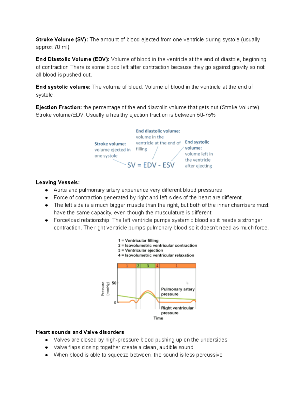 Systems Lecture 25 - Stroke Volume (SV): The amount of blood ejected ...