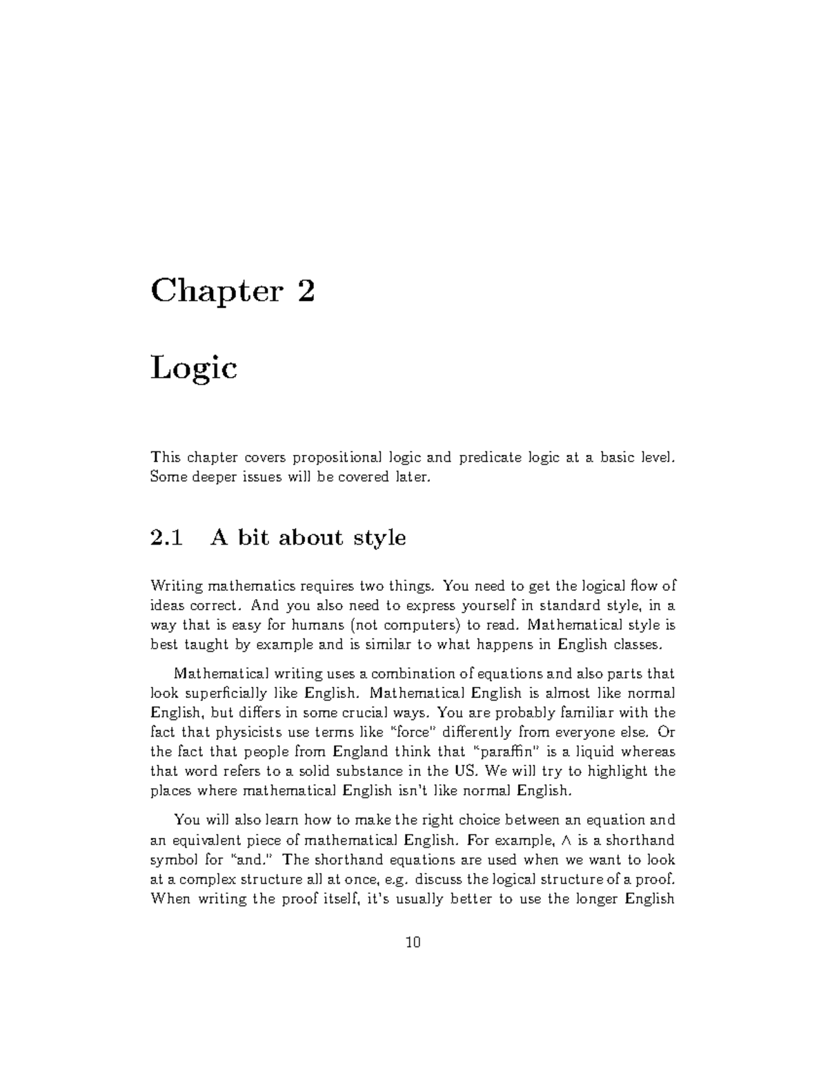 Logic - Athfhh - Chapter 2 Logic This chapter covers propositional ...