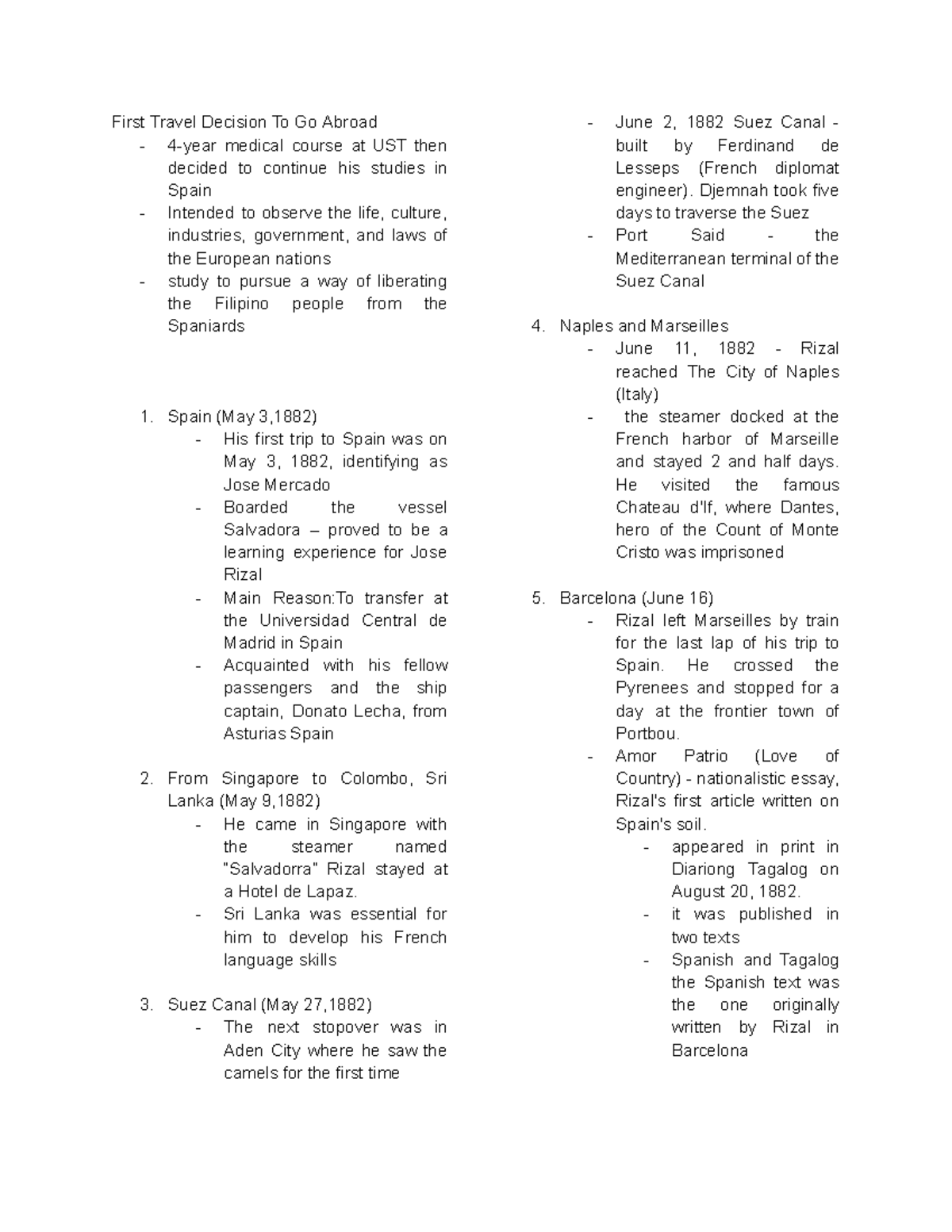 Rizal Reviewer thhyu First Travel Decision To Go Abroad 4year