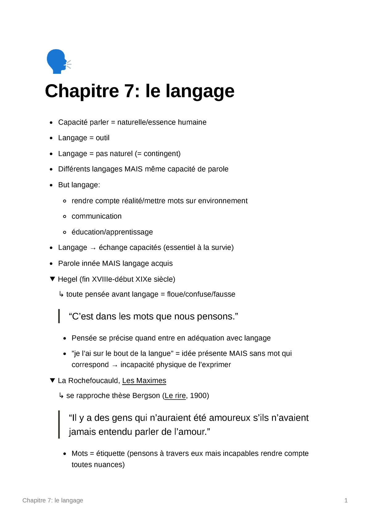 sujet dissertation langage philo