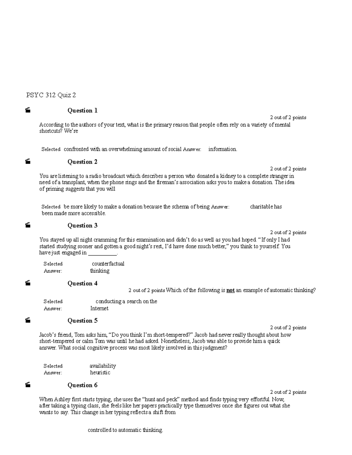 0202 - Test And Answers - PSYC 312 Quiz 2 Question 1 2 Out Of 2 Points ...