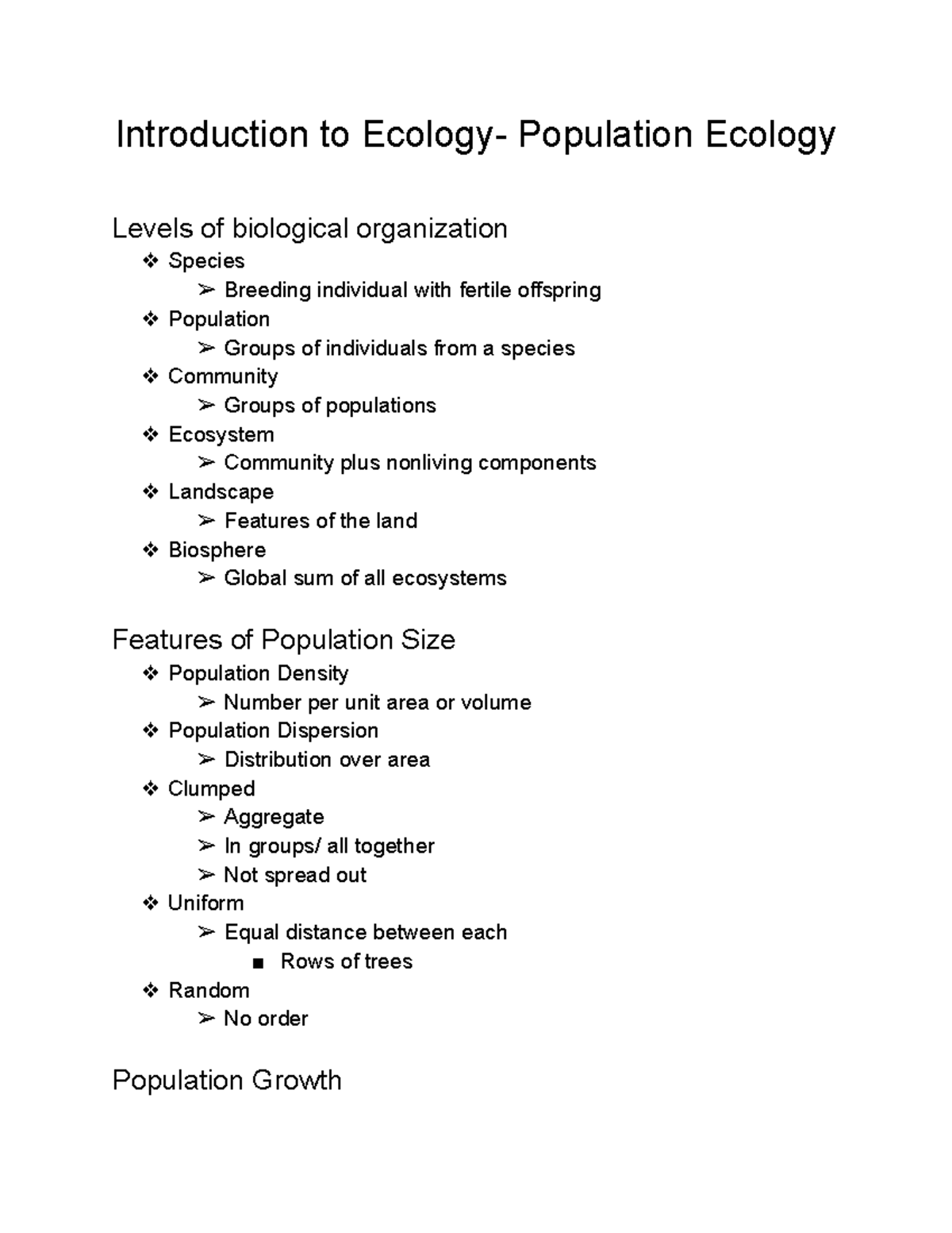 Bio Ch.53 LECof individuals from a species Notes-2 - Introduction to ...