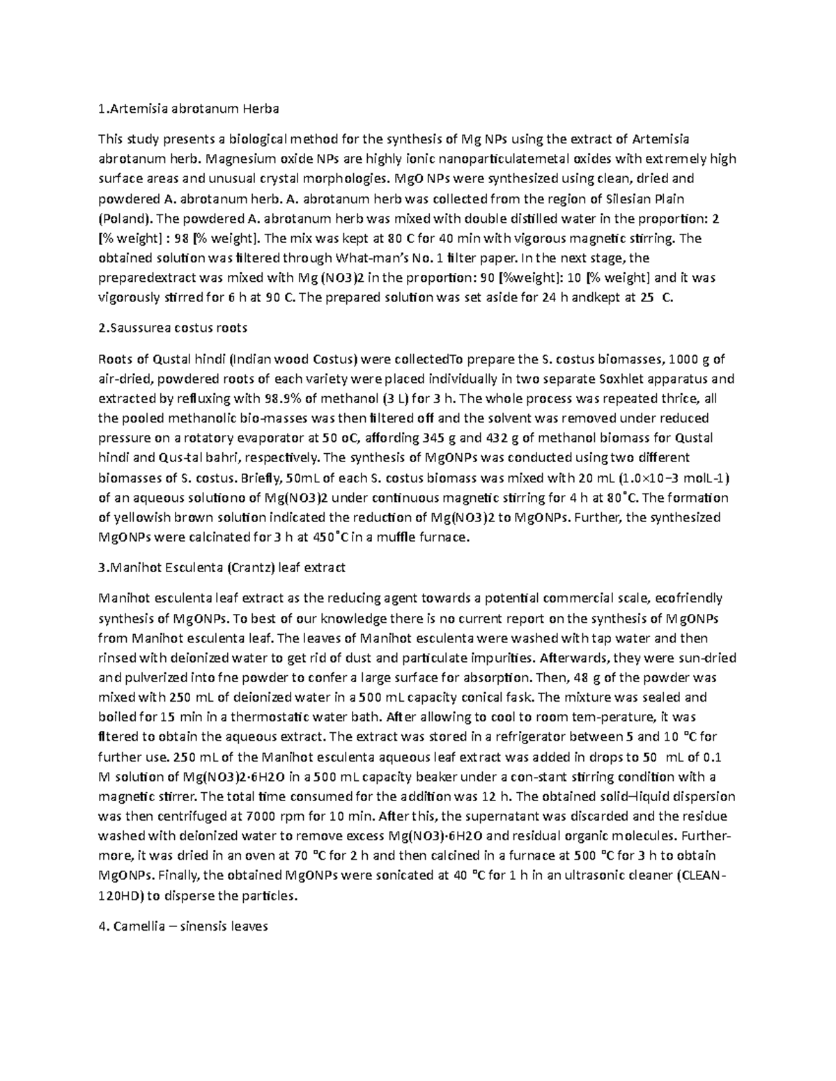 Document easy to study 1 abrotanum Herba This study presents a biological method for the