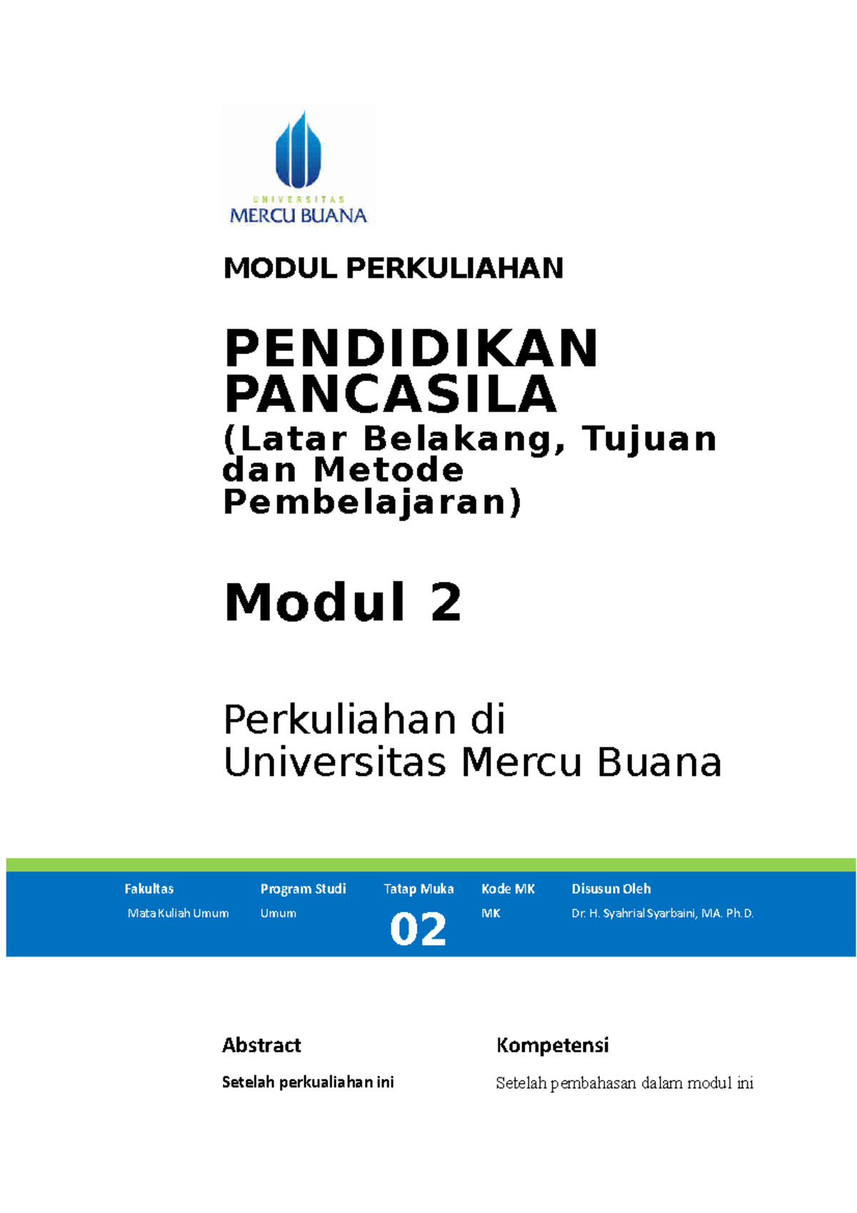 Modul -2- Pancasila-LB-Tuj-OBE - MODUL PERKULIAHAN PENDIDIKAN PANCASILA ...