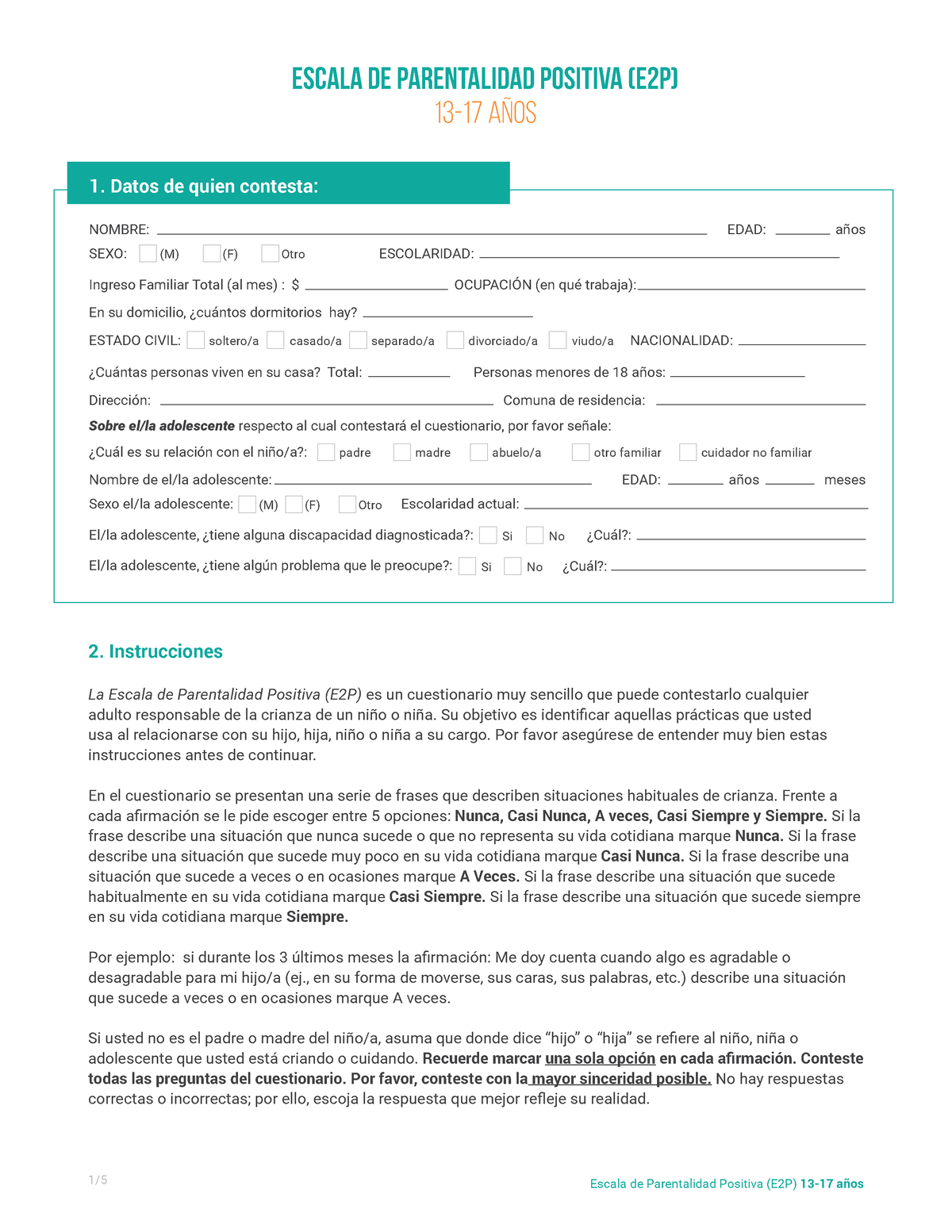 Manual-E2P-Digita - Escala De Parentalidadl (13-17 Años) - Escala De ...