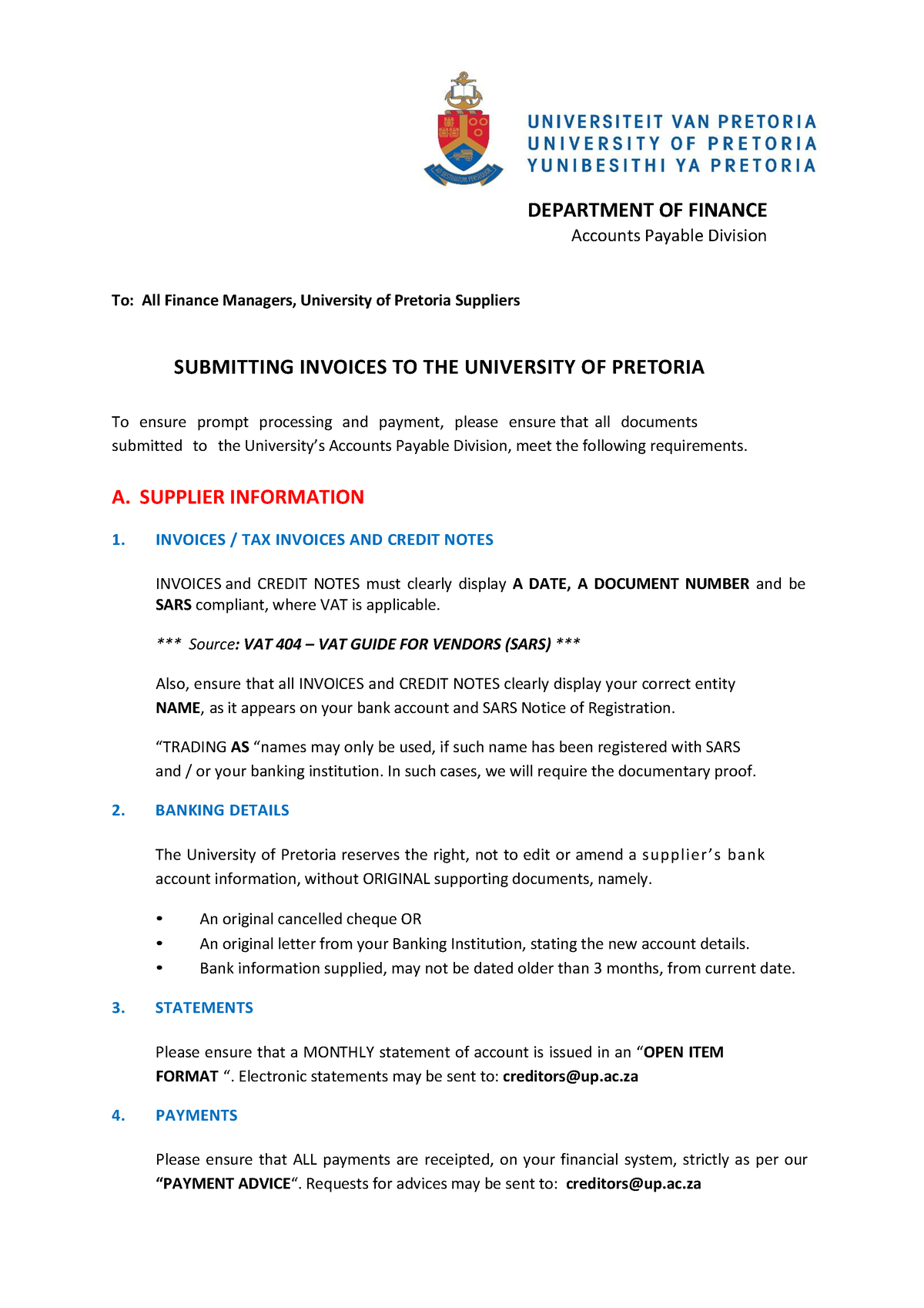 University-of-pretoria-invoice-requirements.zp153678 - 1 DEPARTMENT OF ...