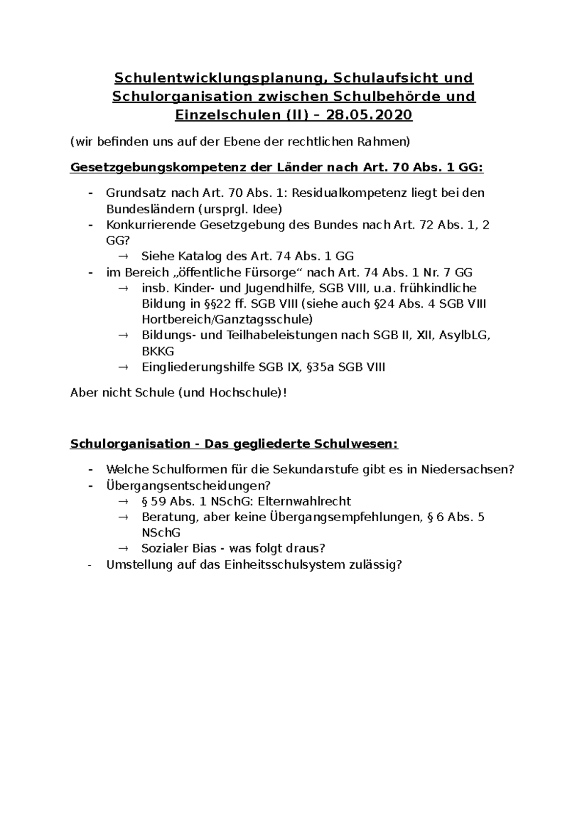 VL 6 - 28.05.2020 - Schulentwicklungsplanung, Schulaufsicht Und ...