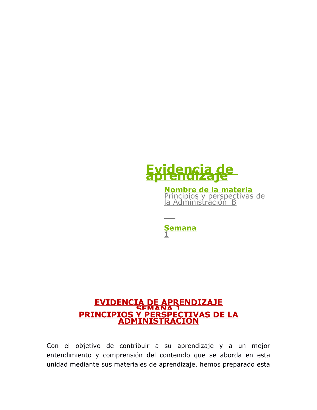 Principios Y Perspectivas De La Administraci Ã³n B S1 P - Evidencia De ...