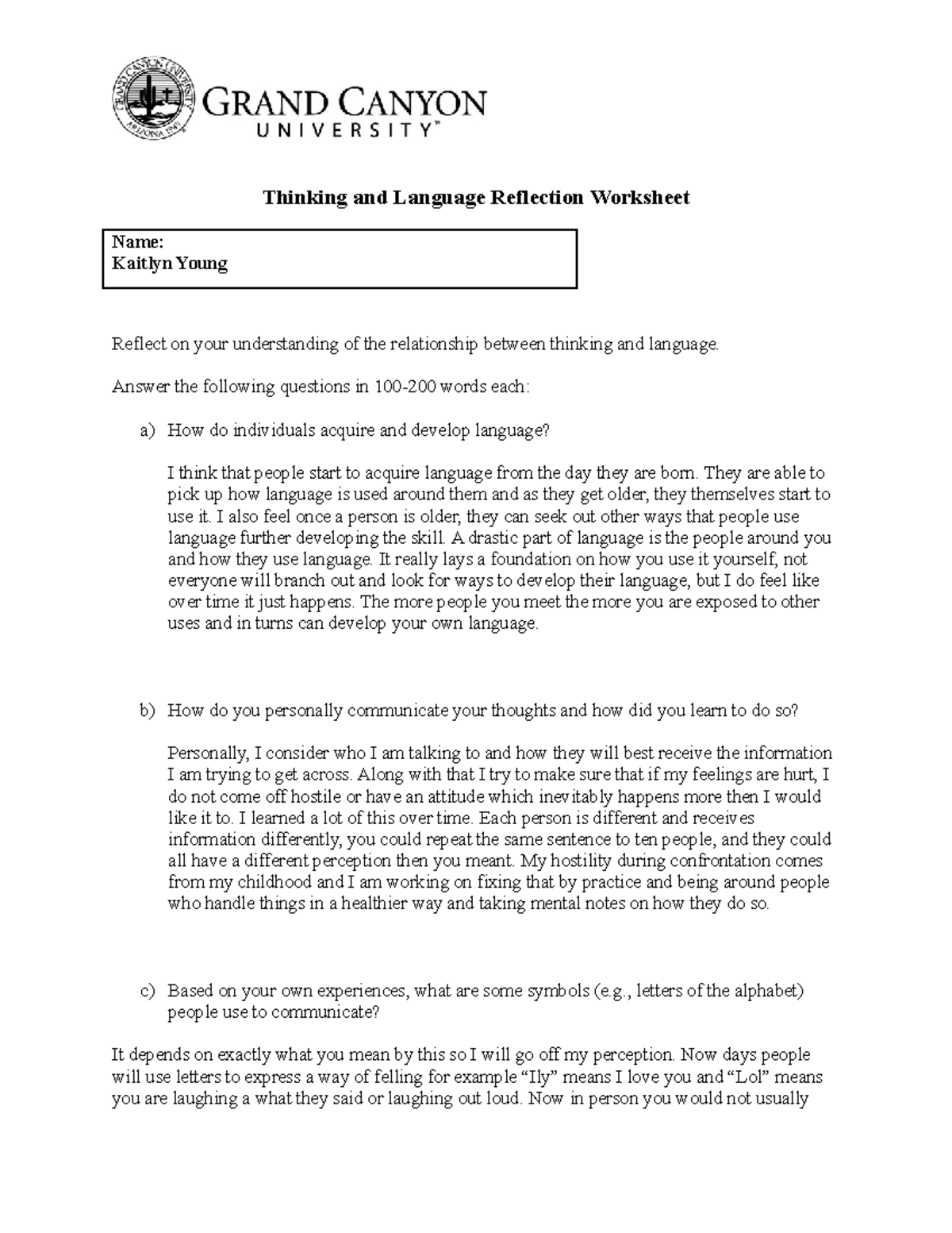PHI105 Critical thinking and problem solving - Thinking and Language ...
