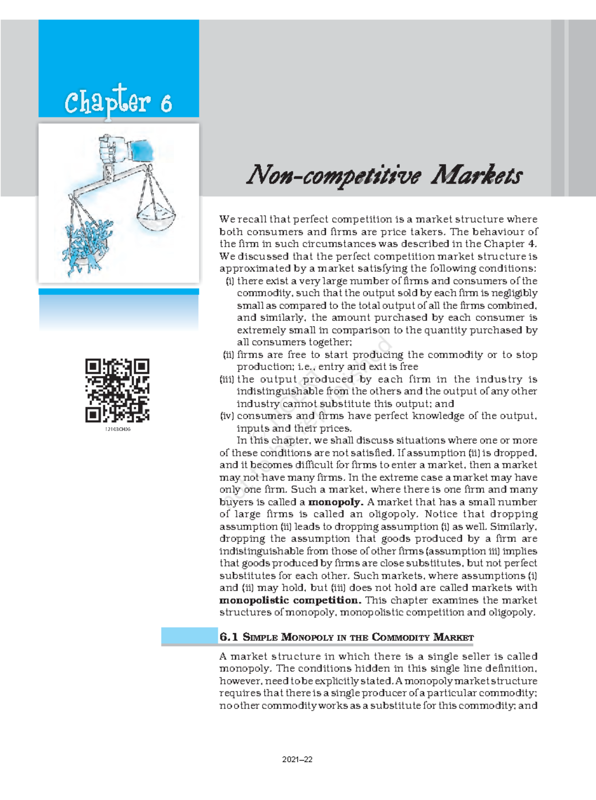 non competitive markets - Chapter 6 Non-competitive MarkNon-competitive ...