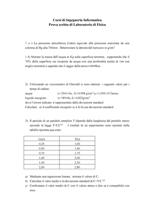 Fisica 2 11 06 2015 - compito svolto - Prova scritta di Fisica 2 del 11  giugno 2015 (C. Ing. - Studocu