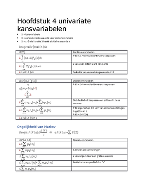 Variantie en Standaardafwijking Extra Uitleg - Extra uitleg i.v ...