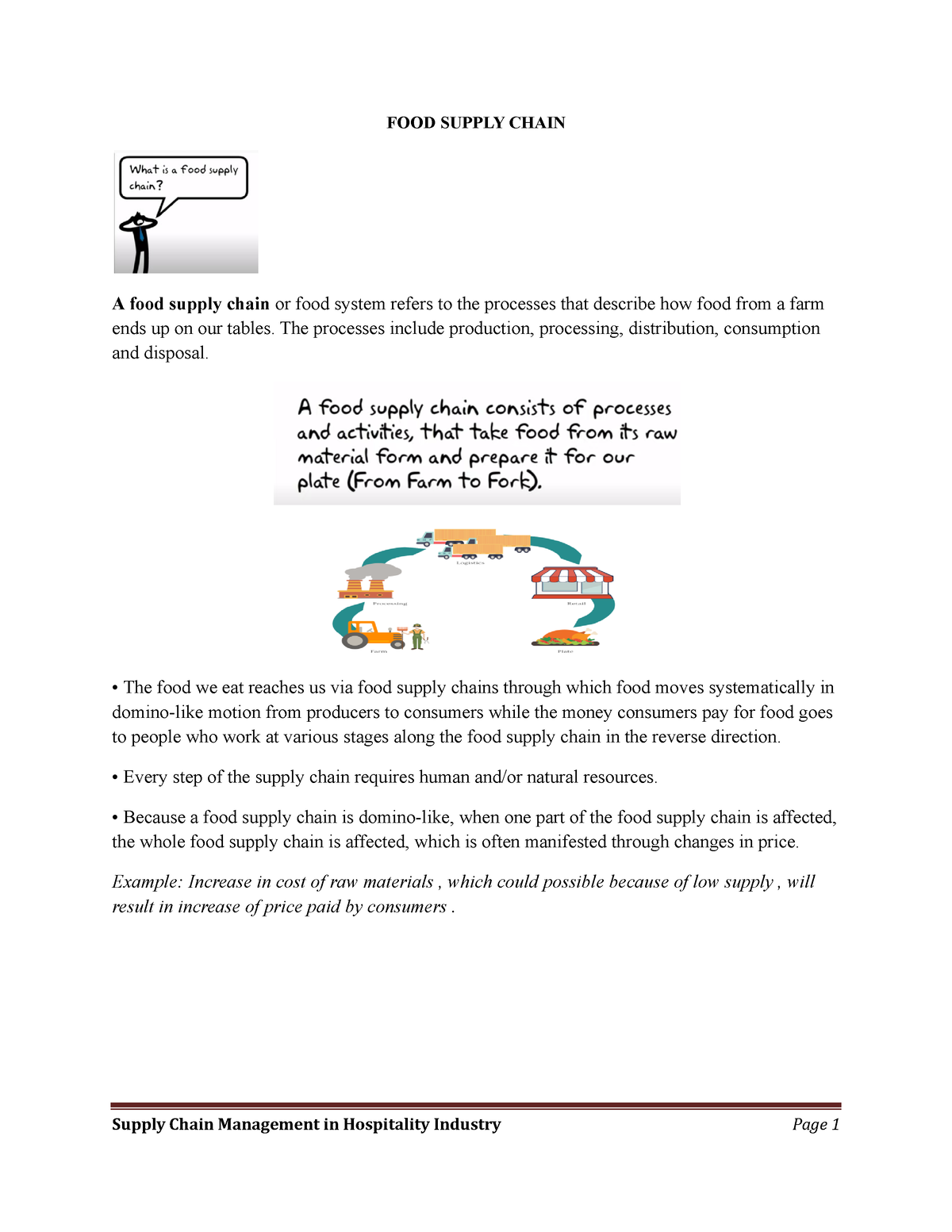 food supply chain research paper