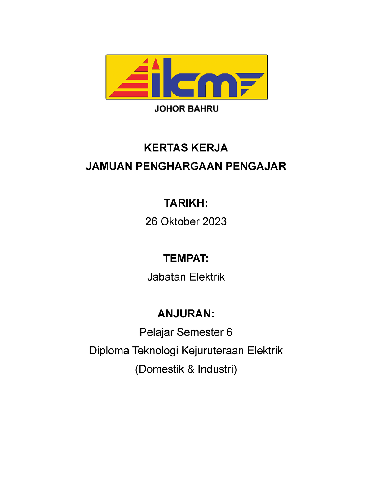 Paperwork Jamuan DED6 - KERTAS KERJA - KERTAS KERJA JAMUAN PENGHARGAAN ...