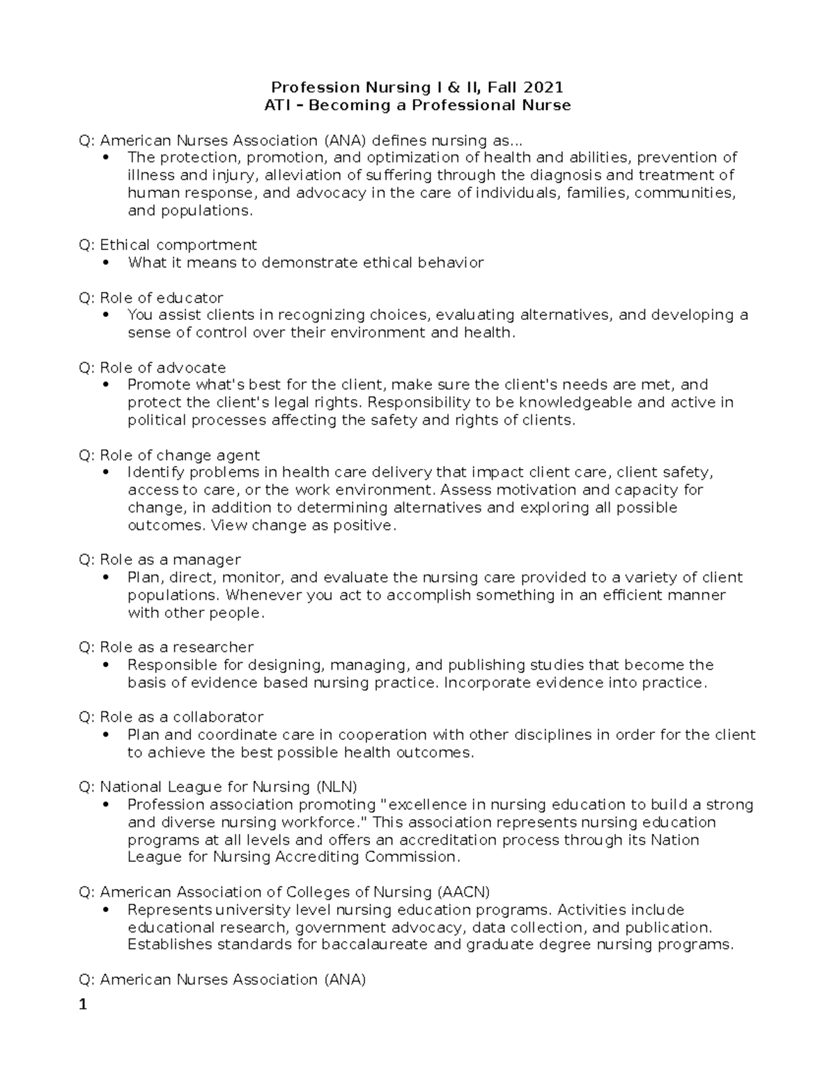 Ati Becoming A Professional Nurse Proctored Exam Quizlet - a8lq0og