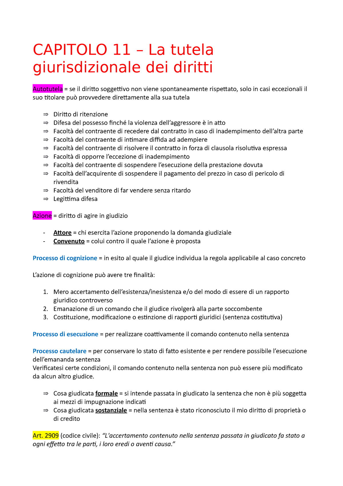 Capitolo 11 Capitolo 11 La Tutela Giurisdizionale Dei Diritti Autotutela Se Il Diritto 0129