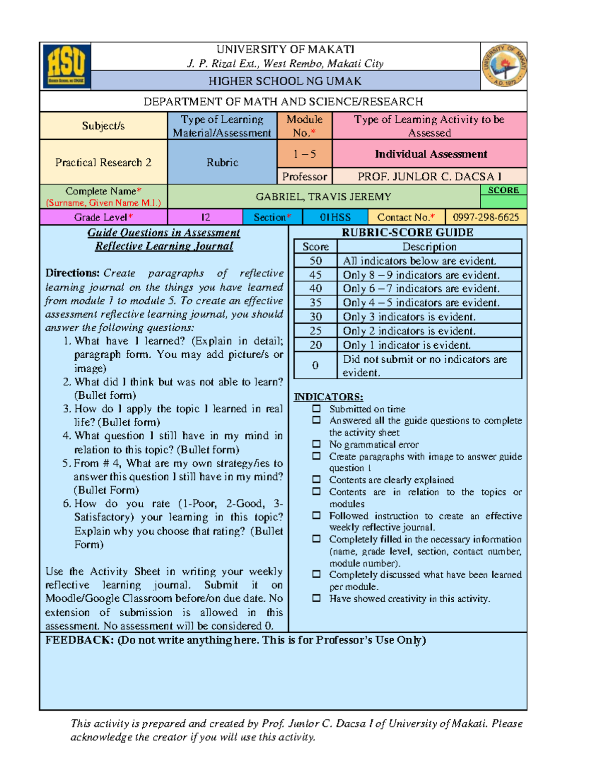 Midterm Individual Assessment Module 1 5T1 - Research - UMak - Studocu